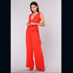 NWOT Fashion nova red jumpsuit